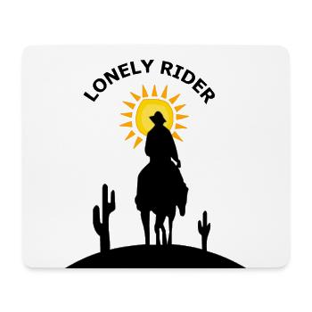 einsamer Reiter - Mousepad (Querformat) - Weiß - Vorne