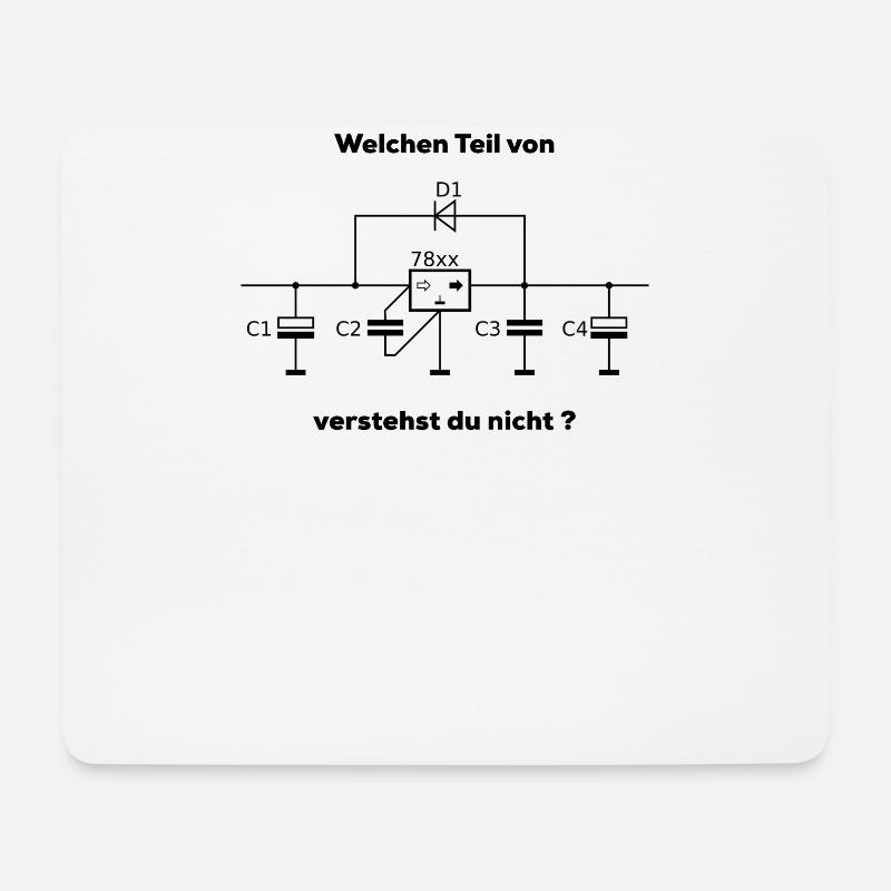 welchen Teil von... verstehst du nicht - Mousepad (Querformat) - Weiß