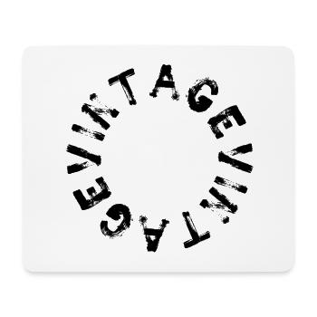 Vintage logo noir - Tapis de souris (format paysage) - blanc - Devant