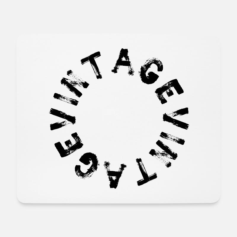 Vintage Logo Schwarz - Mousepad (Querformat) - Weiß