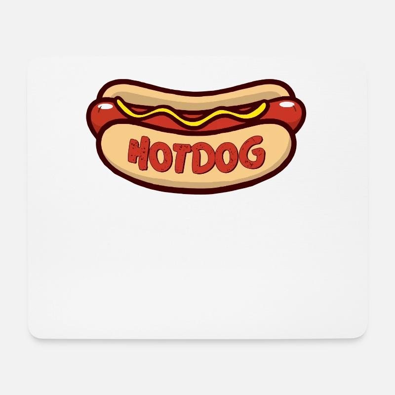 Hotdog - Mousepad (Querformat) - Weiß