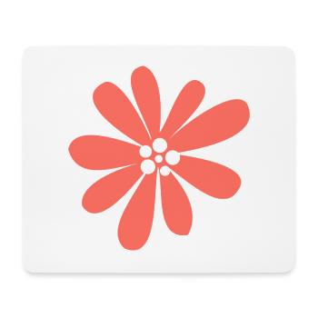 Blume - Mousepad (Querformat) - Weiß - Vorne
