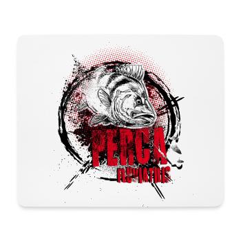 Barsch – Perca fluviatilis - Mousepad (Querformat) - Weiß - Vorne