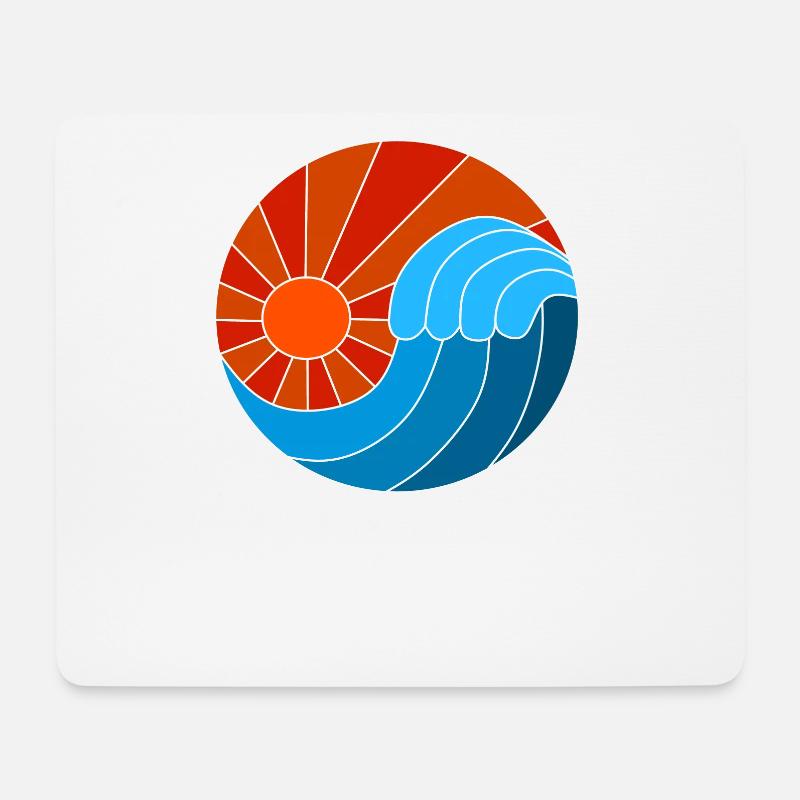 Surfing wave - Mouse Pad (horizontal) - white