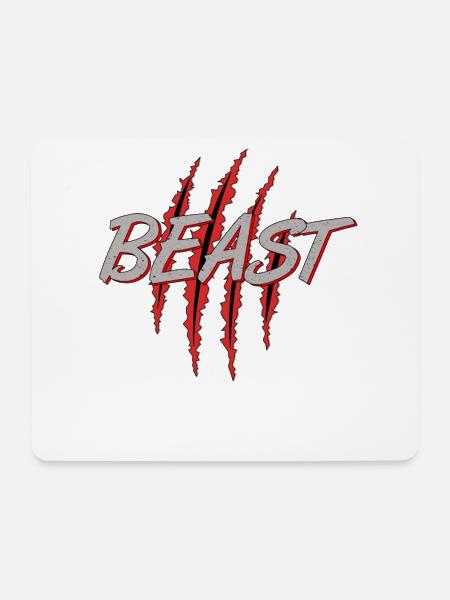 Beast / Beast & Beauty Duo Partnerlook - Mousepad (Querformat) - Weiß
