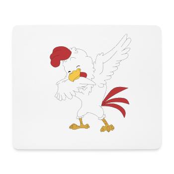Dabbing chicken farmer farmer - Mouse Pad (horizontal) - white - Front