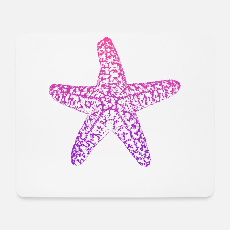 Seestern - Mousepad (Querformat) - Weiß
