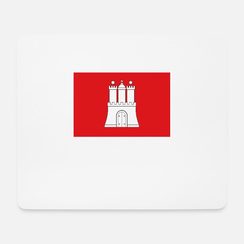 Hamburg - Mousepad (Querformat) - Weiß