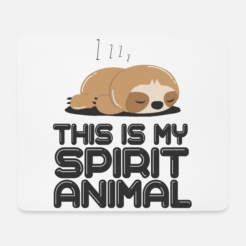 Sloth is my Spirit Animal - Mousepad (Querformat) - Weiß
