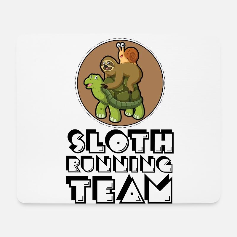 Sloth Running Team - Mouse Pad (horizontal) - white