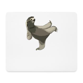 This karate sloth design is the perfect gift for - Mouse Pad (horizontal) - white - Front