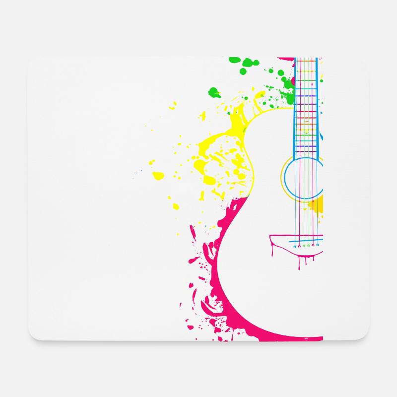 Gitarre Musiker Geschenkidee für Gitarristen - Mousepad (Querformat) - Weiß