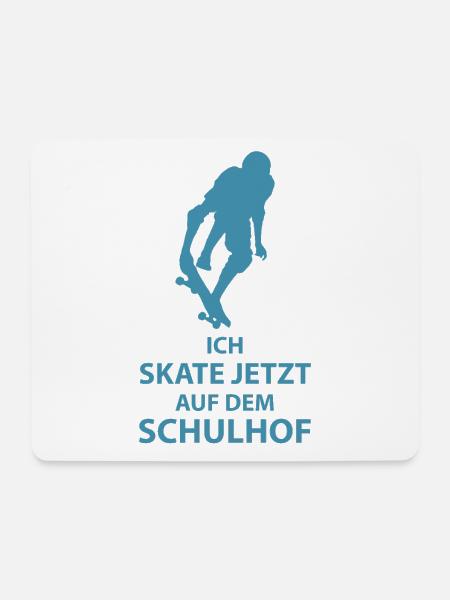 Skateboard Einschulung - Mousepad (Querformat) - Weiß