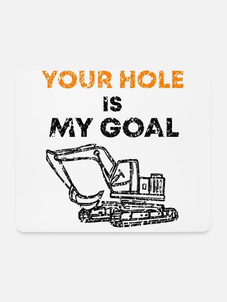 Baggerfahrer Bagger Spruch - Mousepad (Querformat) - Weiß