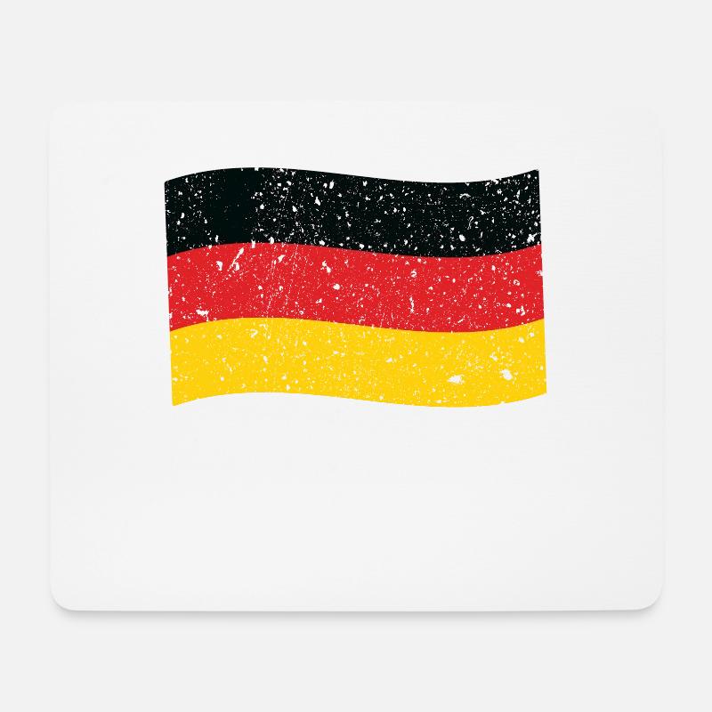 Deutschland Flagge German Flag - Mousepad (Querformat) - Weiß