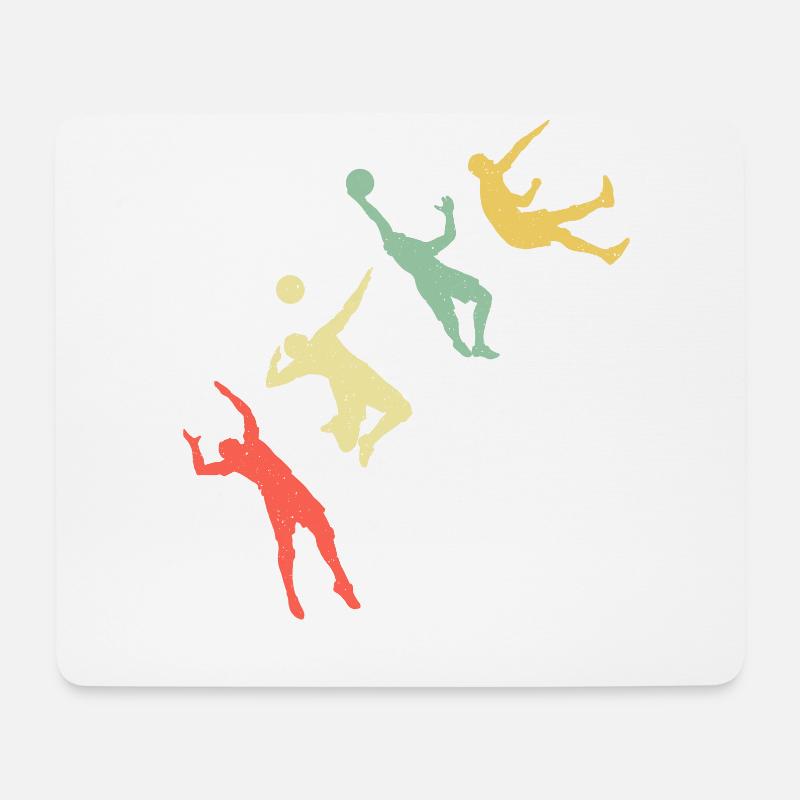 Retro Volleyball - Mousepad (Querformat) - Weiß