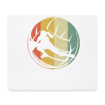 Retro Volleyball - Mousepad (Querformat) - Weiß - Vorne