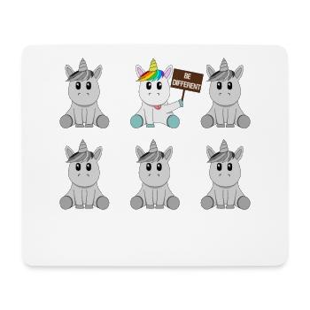 Einhorn - be different - Mousepad (Querformat) - Weiß - Vorne