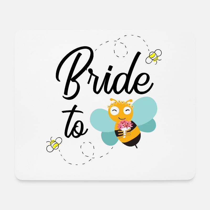 Braut Imkerin Bride to Bee Biene Geschenk - Mousepad (Querformat) - Weiß