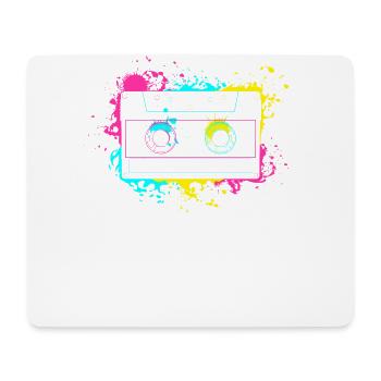 Vintage Splash Kasette 80er und 90er Geschenke - Mousepad (Querformat) - Weiß - Vorne