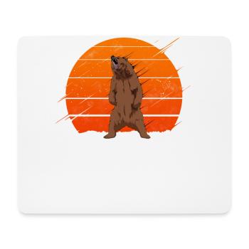 Grizzly bear nature cadeau ours brun - Tapis de souris (format paysage) - blanc - Devant