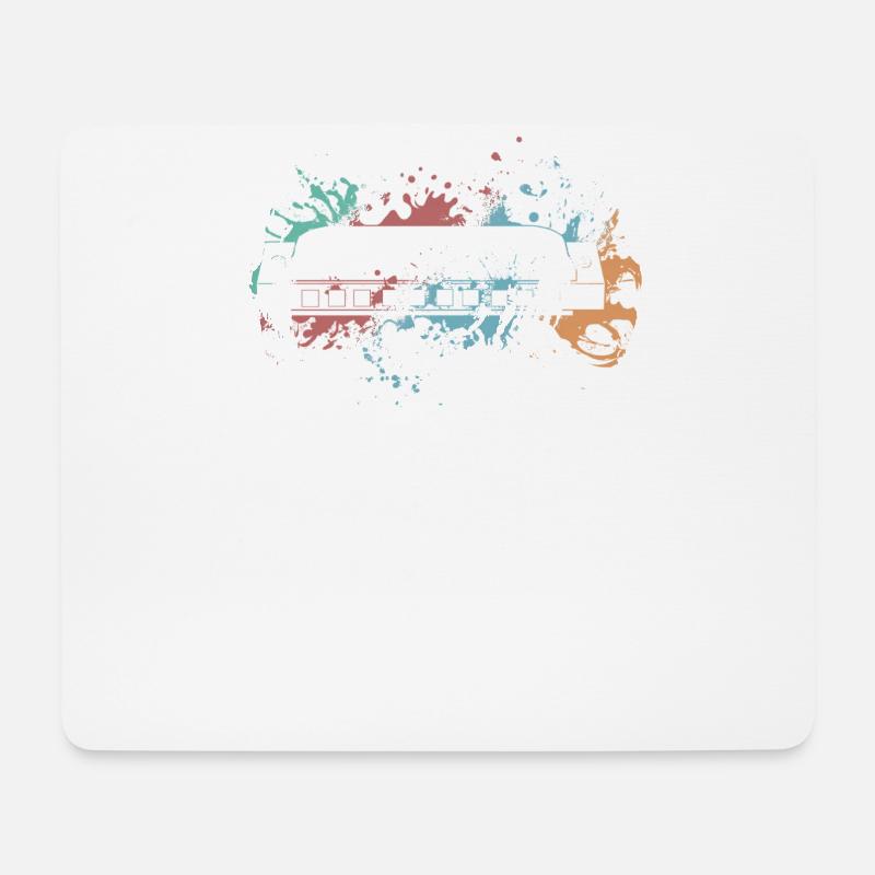 Retro Splash Mundharmonika Harmonika - Mousepad (Querformat) - Weiß