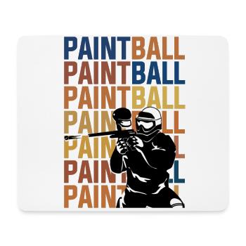 PAINTBALL PAINTBALL PAINTBALL - Mousepad (Querformat) - Weiß - Vorne