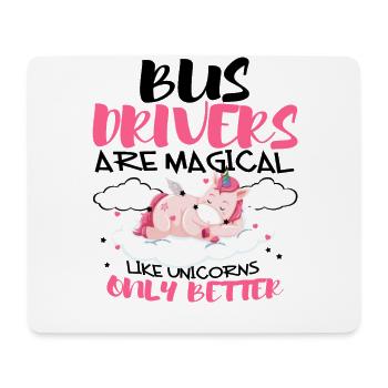 Busfahrerin Bus fahren Bus Einhorn - Mousepad (Querformat) - Weiß - Vorne