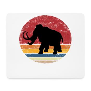 Mammut vintage - Mousepad (Querformat) - Weiß - Vorne