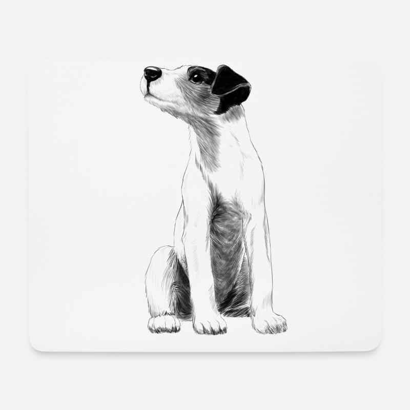 Parson Russell Terrier - Mousepad (Querformat) - Weiß