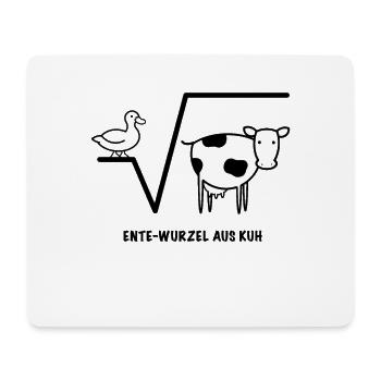 Ente Wurzel aus Kuh Mathe Geschenk Geschenkidee - Mousepad (Querformat) - Weiß - Vorne