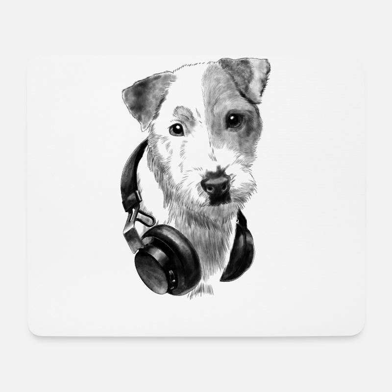 Parson Russell Terrier - Mousepad (Querformat) - Weiß