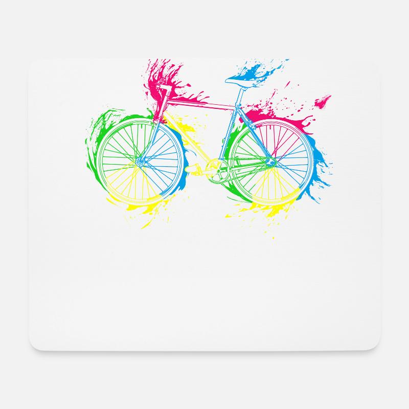 Fahrrad Radfahrer Geschenk - Mousepad (Querformat) - Weiß