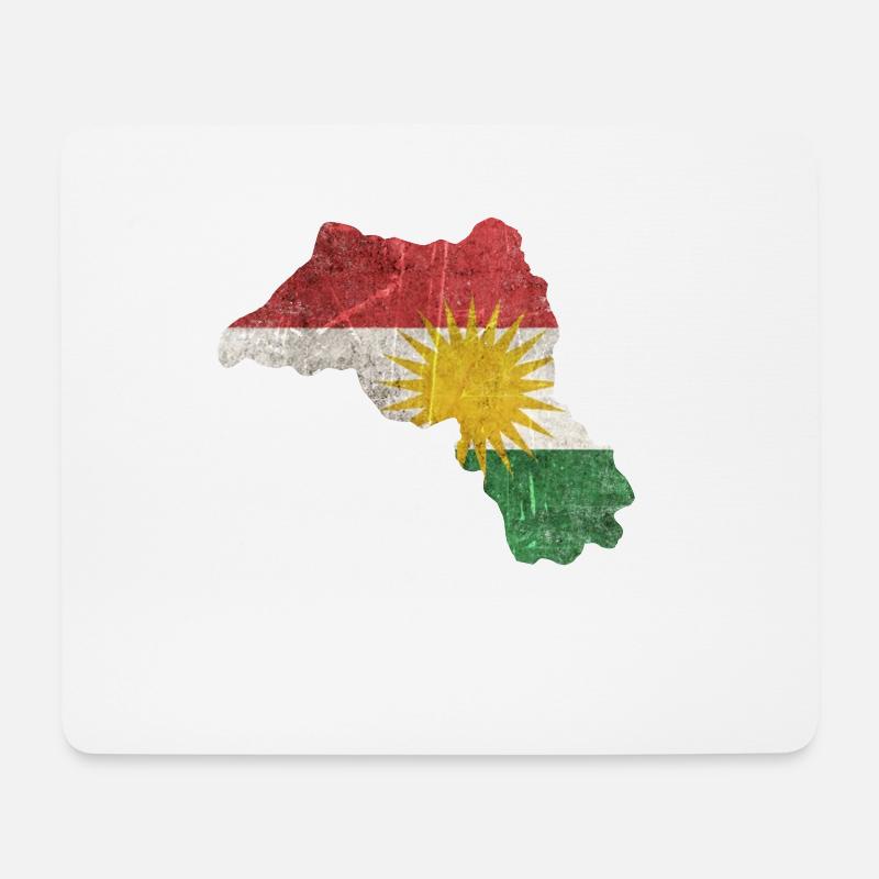 Kurdistan Geschenk Kurden Flagge - Mousepad (Querformat) - Weiß