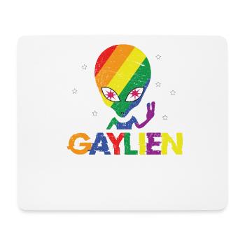 Gaylien Gay Alien Gay LGBT extraterrestre - Tapis de souris (format paysage) - blanc - Devant