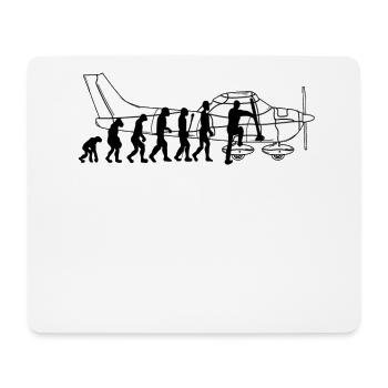 Evolution pilote pilote avion volant - Tapis de souris (format paysage) - blanc - Devant
