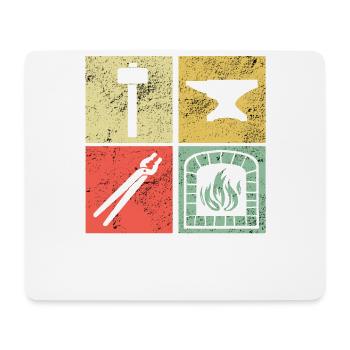Blacksmith Tools Perfect Blacksmith Gift Idea - Mouse Pad (horizontal) - white - Front