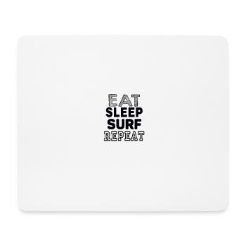 eat sleep surf repeat - Mousepad (Querformat) - Weiß - Vorne