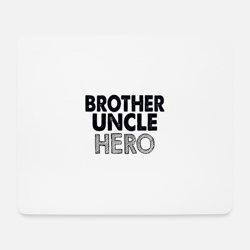 brother uncle hero - Mouse Pad (horizontal) - white