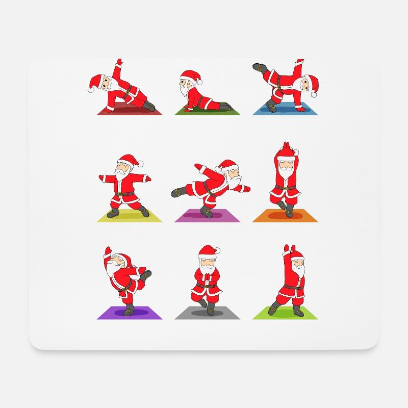 Weihnachten Yoga Meditation Xmas Geschenkidee - Mousepad (Querformat) - Weiß