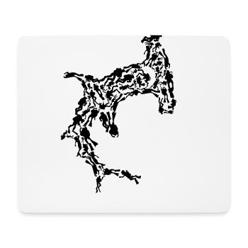 Divers dive shark - Mouse Pad (horizontal) - white - Front