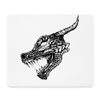 Dragon Fantasy Fire Gift Wiking Human Costume - Mouse Pad (horizontal) - white - Front