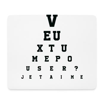 Will you marry me marriage proposal french - Mouse Pad (horizontal) - white - Front