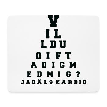 Willst du mich Heiraten Heiratsantrag schwedisch - Mousepad (Querformat) - Weiß - Vorne