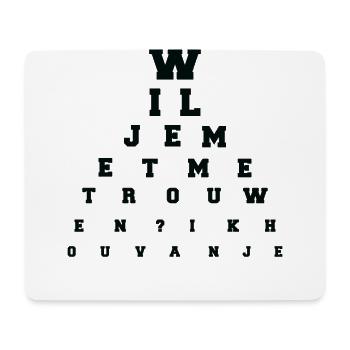 Will you marry me marriage proposal dutch - Mouse Pad (horizontal) - white - Front