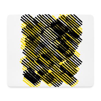 Black yellow stripes - Mouse Pad (horizontal) - white - Front