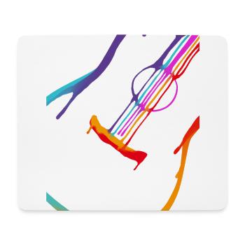 Farbverlauf Akustische Gitarre - Mousepad (Querformat) - Weiß - Vorne