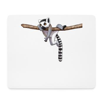 Lemur - Mouse Pad (horizontal) - white - Front