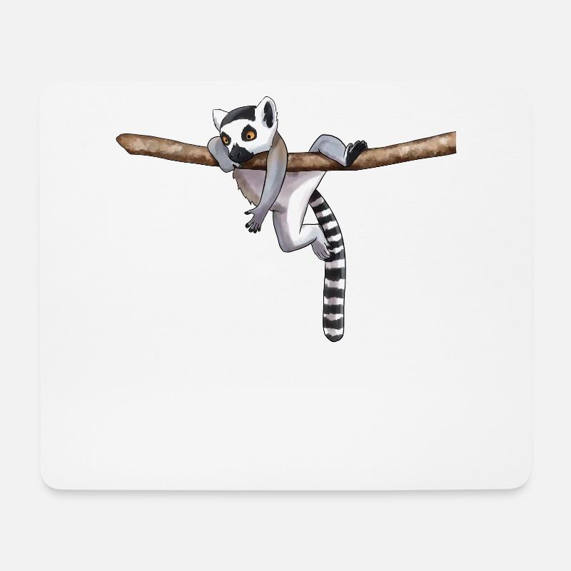 Lemur - Mousepad (Querformat) - Weiß