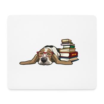 Basset Hound 1 - Mouse Pad (horizontal) - white - Front